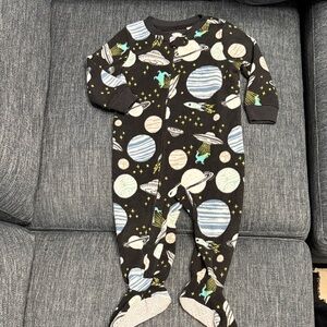 Carter's Black Cosmic Print Footie